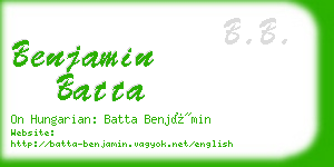 benjamin batta business card